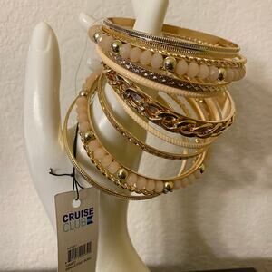 Cruise Club Bling Bangle Bracelet Stack